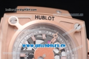 Hublot Masterpiece MP 08 Antikythera Sunmoon Asia 2813 Automatic Rose Gold Case Skeleton Dial Stick Markers and Orange Leather Strap