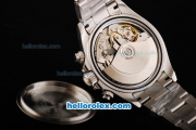 Rolex Daytona Swiss ETA 7750 Automatic Movement Full Steel with Numeral Markers and White Dial