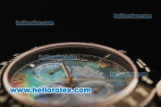 Rolex Daytona Chronograph Swiss Valjoux 7750 Automatic Movement PVD Case with Blue MOP Dial and PVD Strap