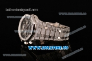 Audemars Piaget Royal Oak 41MM Chronograph Steel/Diamonds Case with Black Dial and Stick Markers (EF)