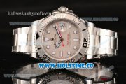 Rolex Yacht-Master Swiss ETA 2836 Automatic Full Steel with White Markers and Silver Dial - 1:1 Original (J12)