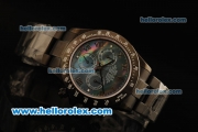 Rolex Daytona Chronograph Swiss Valjoux 7750 Automatic Movement PVD Case with Blue MOP Dial and PVD Strap