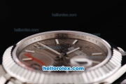 Rolex Datejust II Oyster Perpetual Automatic Movement Silver Case with Khaki Rolex Logo Dial and Stick/Numeral Marker-SSband