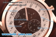 Tag Heuer Mikrograph Asia Automatic Rose Gold Case with Brown/White Dial