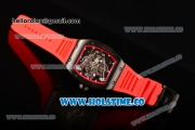 Richard Mille RM 038 Asia Automatic PVD Case with Skeleton Dial and Red Rubber Strap