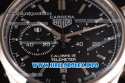 Tag Heuer Carrera Calibre 18 Miyota Quartz Steel Case with Black Dial Stick Markers and Red/Black Nylon Strap