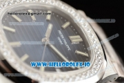 Patek Philippe Nautilus Miyota 9015 Automatic Steel Case Blue Dial With Stick Markers Steel Bracelet - 1:1 Original