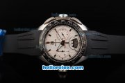 Tag Heuer Mercedes-Benz SLR Calibre 17 Swiss Valjoux 7750 Automatic Movement Black Bezel with White Dial and Silver Stick Markers