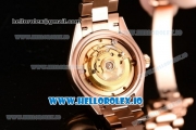 Rolex Datejust Swiss ETA 2671 Automatic Rose Gold Case with Purple Dial Diamonds Markers and Rose Gold Bracelet (BP)