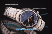 Omega Seamaster Planet Ocean Swiss ETA 2836 Automatic Movement Steel Case with Black Dial and Steel Bracelet