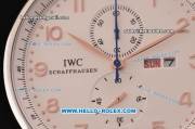 IWC Portuguese Chrono Japanese Miyota OS10 Quartz Stainless Steel Case with Stainless Steel Strap and White Dial