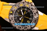 Richard Mille RM028 Swiss Valjoux 7750 Automatic Steel Case with Skeleton Dial and Yellow Rubber Strap - Yellow