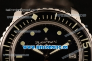 Blancpain Fifty Fathoms "No Radiation" Swiss ETA 2836 Automatic Steel Case with Black Dial Dots Markers and Black Nylon Strap (Q)