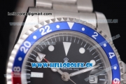 Rolex GMT-Master Vintage Asia 2813 Automatic Stainless Steel Case/Bracelet with Black Dial and White Markers