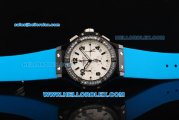 Hublot Big Bang Chronograph Swiss Quartz Movement PVD Case with Diamond Bezel and Blue Rubber Strap-Lady Model