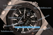 Audemars Piguet Royal Oak Offshore Diver Citizen 9015 Automatic Titanium Case with Black Rubber Bracelet and White Sitck Markers - 1:1 Original