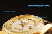 Rolex Day-Date Automatic Full Gold with Diamond Bezel and White MOP/Diamond Dial