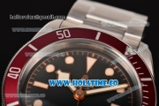 Tudor Heritage Black Bay Asia 2813 Automatic Steel Case/Bracelet with Black Dial and Red Bezel (ZF)