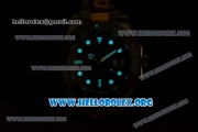 Rolex Submariner Clone Rolex 3135 Automatic Two Tone Case/Bracelet with Black Dial and Dot Markers - 1:1 Original