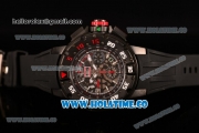 Richard Mille RM 032 Chrono Swiss Valjoux 7750 Automatic PVD Case with Skeleton Dial Black Rubber Strap and White Stick Markers