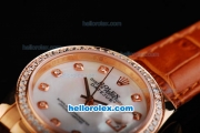 Rolex Datejust Automatic Movement ETA Coating Case with Diamond Markers-Diamond Bezel