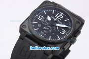 Bell & Ross BR 01-94 Quartz Movement PVD Case with Black Dial and White Marking Bell & Ross BR 01-94 Quartz Movement PVD Case with Black Dial and White Marking