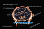 A.Lange&Sohne Tourbilon Pour Le Merite Asia Automatic Rose Gold Case with Black Dial and Leather Strap