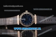 Hublot Classic Fusion 9015 Auto Steel Case with Blue Dial and Blue Leather Strap