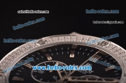 Hublot Classic Fusion Chronograph Miyota Quartz Diamond Bezel with Black Dial - 7750 Coating