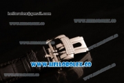 Patek Philippe Nautilus Miyota 9015 Automatic Steel Case Diamond Bezel with White Dial and Black Leather Strap