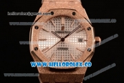 Audemars Piguet Royal Oak 41MM Clone AP Calibre 3120 Automatic Rose Gold Case with White Dial and Rose Gold Bracelet - (EF)