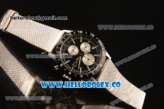 Breitling Chronoliner Chronograph Swiss Valjoux 7750 Automatic Steel Case Ceramic Bezel with Black Dial Stick Markers and Stainless Steel Bracelet