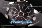 Perrelet Turbine XL Asia Automatic Steel Case with PVD Bezel and White/Black Rotating Dial