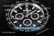 Rolex Daytona Swiss Quartz PVD Case with Black Dial Stick Markers Wall Clock