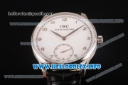 IWC Portuguese Asia 6497 Manual Winding Steel Case with White Dial and Arbaic Numeral Markers