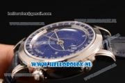 Patek Philippe Grand Complication 9015 Auto Steel Case with Blue Dial and Blue Leather Strap