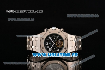 Audemars Piguet Royal Oak Tourbillon Asia Automatic Full Steel with Black Dial and White Arabic Numeral Markers