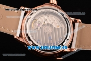 Blancpain Women Ladybird Ultraplate Miyota 9015 Automatic Rose Gold Case with Diamonds Bezel and Silver Dial (G5)