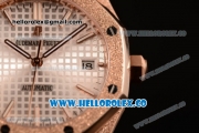 Audemars Piguet Royal Oak 41MM Clone AP Calibre 3120 Automatic Rose Gold Case with White Dial and Rose Gold Bracelet - (EF)