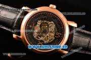 Vacheron Constantin Malte Asia Automatic Rose Gold Case with Black Skeleton Dial and Roman Numeral Markers