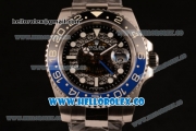 Rolex GMT-Master II Batman Skeleton Swiss ETA 2836 Automatic Steel Case with Black Dial and Steel Bracelet