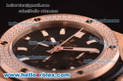 Hublot Big Bang Diamond Bezel Hub4100 Rose Gold Case with Black Dial and Black Rubber Strap-1:1 Original