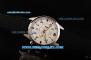 IWC Portugieser Chronograph Quartz Movement Steel Case with White Dial and Black Markers