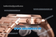Audemars Piguet Royal Oak Seiko VK64 Quartz Rose Gold Case/Bracelet Black Dial and Stick Markers (EF)