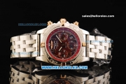 Breitling Chronomat B01 Swiss Valjoux 7750 Automatic Movement Full Steel with Brown Dial - RG Roman Markers
