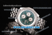 Breitling Bentley Motors Chrono Swiss Valjoux 7750 Automatic Steel Case/Bracelet with Green Dial and Silver Stick Markers (BP)