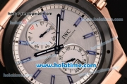 IWC Ingenieur Asia ST Automatic Rose Gold Case with Black Rubber Strap White Dial and PVD Bezel