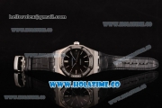 Audemars Piguet Royal Oak 41MM Miyota 9015 Automatic Steel Case with Diamonds Bezel Black Dial and Stick Markers (EF)