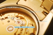 Rolex Day Date Swiss ETA 2836 Automatic Yellow Gold Case with Diamond Dial/Bezel and Gold Diamond Strap