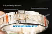 Rolex Day Date II YG Two Tone Case With All Diamond Roman ETA 2836 Auto Best Edition